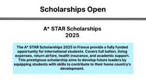A*STAR Scholarships 2025