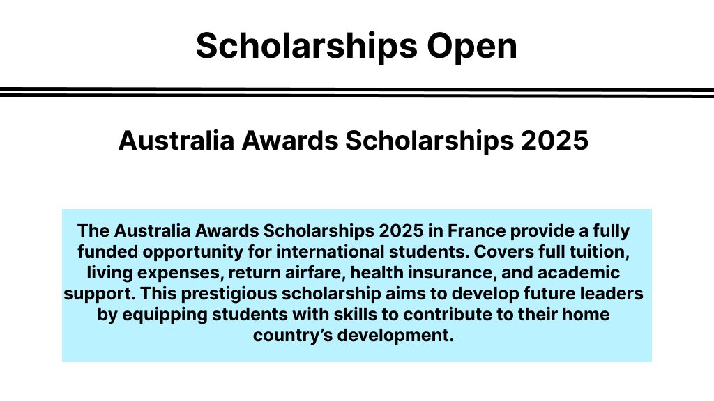 Australia Awards Scholarships 2025