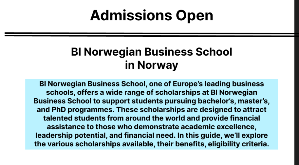 BI Norwegian Business School