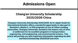 Chang’an University Scholarship