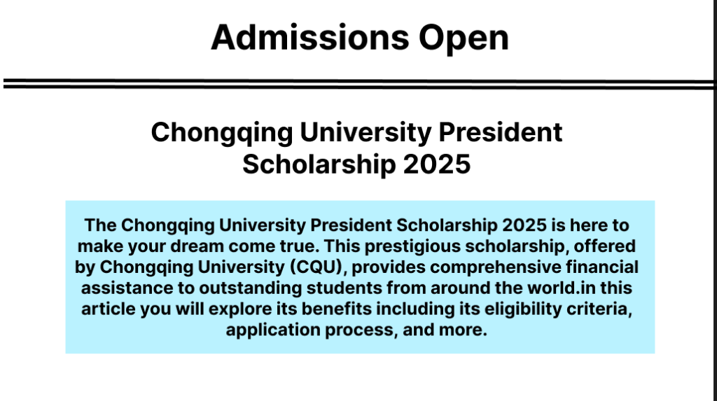 Chongqing President Scholarship