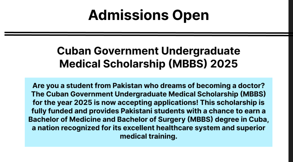 Cuban Government Medical Scholarship
