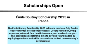 Émile Boutmy Scholarship 2025
