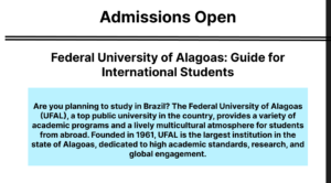 Federal University of Alagoas Scholarships