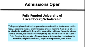 University of Luxembourg Scholarship