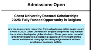 Ghent University Scholarships 2025