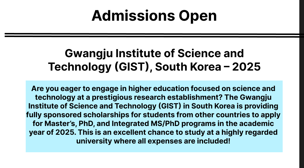 Gwangju Institute of Science and Technology (GIST) South Korea