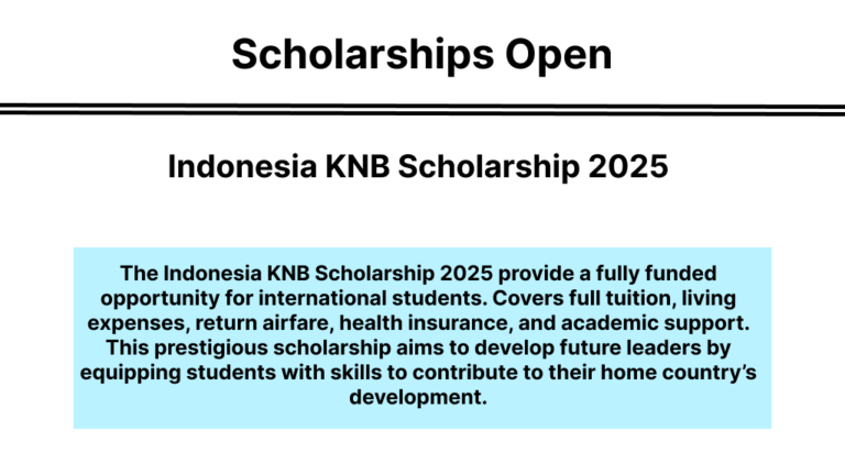 Indonesia KNB Scholarship 2025