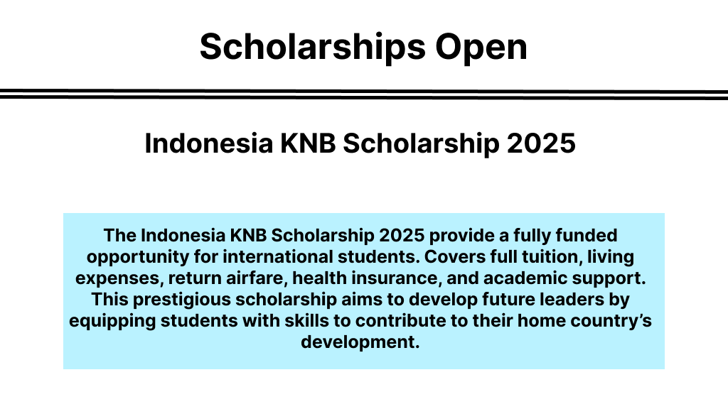 Indonesia KNB Scholarship 2025