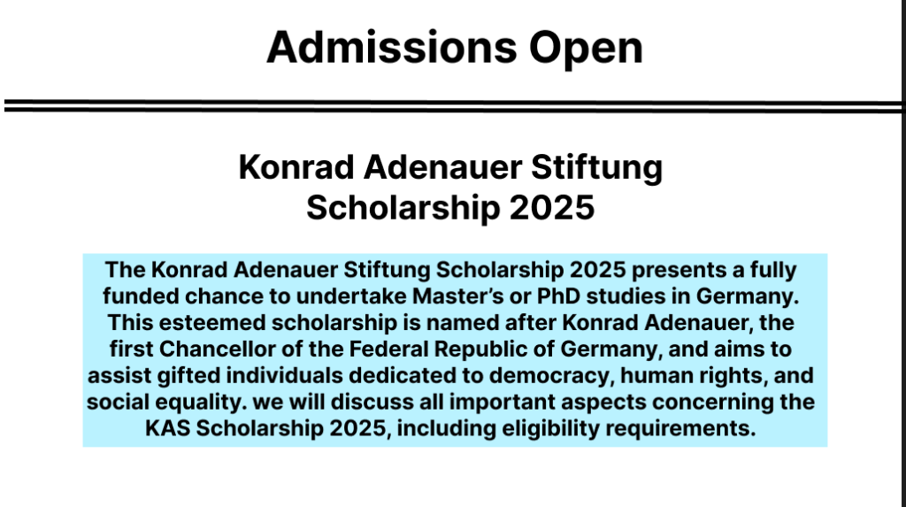 Konrad Adenauer Stiftung Scholarship