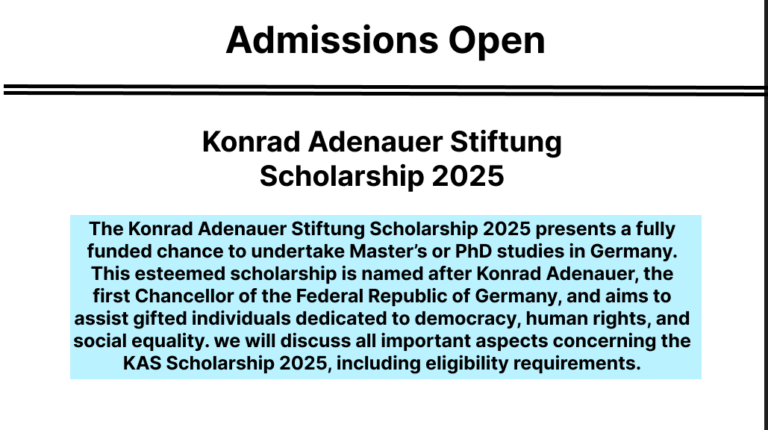 Konrad Adenauer Stiftung Scholarship