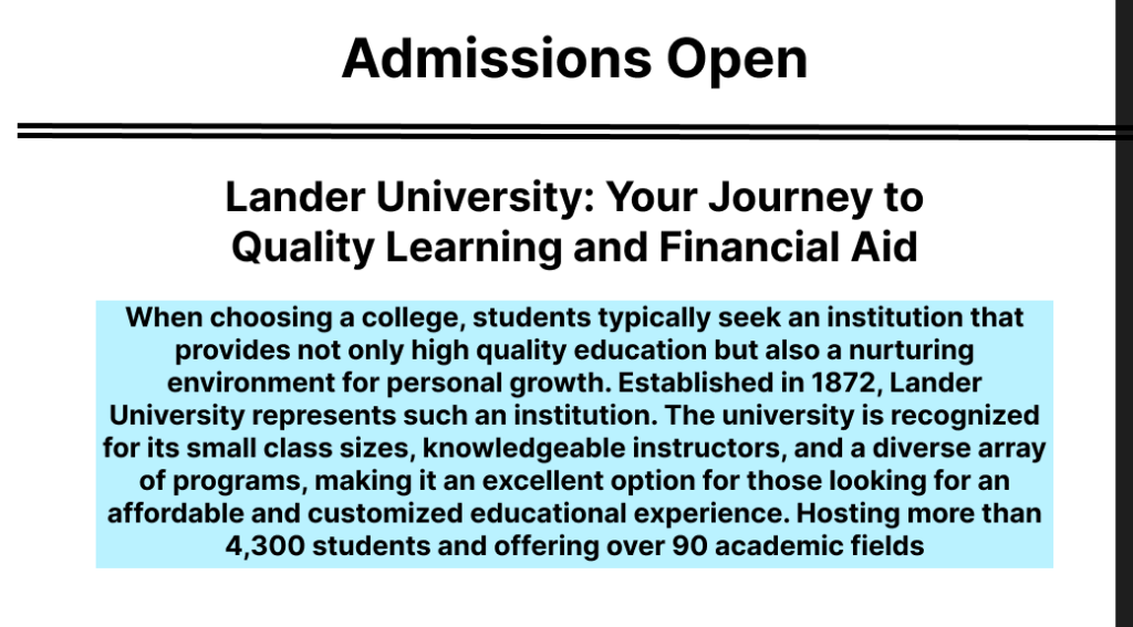 Lander University Scholarships