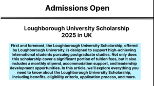 Loughborough University Scholarship 2025