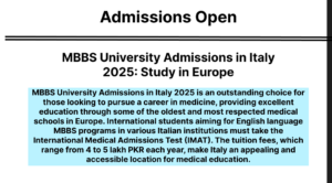 MBBS University Admissions in Italy