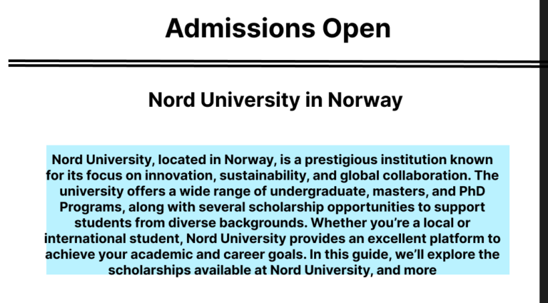 Nord University in Norway