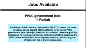 Punjab Public Service Commission (PPSC) platform showcasing PPSC government jobs in Punjab for job seekers.
