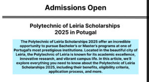 Polytechnic of Leiria Scholarships