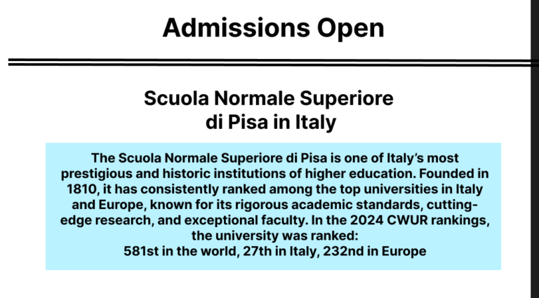 Scuola Normale Superiore di Pisa in Italy