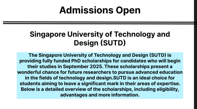 Singapore University of Technology and Design (SUTD)