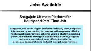 Snagajob platform showcasing Snagajobs hourly and part-time job opportunities for job seekers and employers.