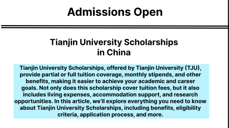 International students studying at Tianjin University (TJU) under the Tianjin University Scholarships program.