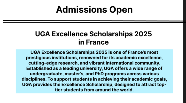 UGA Excellence Scholarships 2025