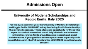 University of Modena Scholarships