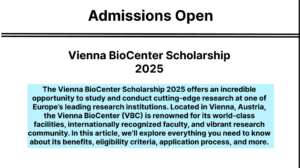Vienna BioCenter Scholarship 2025
